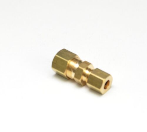 3/8 - 1/4 OD Compression Copper Tube Union Straight Joiner Fitting Air Gas Water - Picture 3 of 5