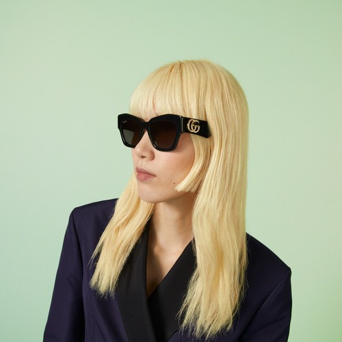 Gucci GG1422S 001 Damen-Sonnenbrille schwarzgold dunkelgrau Katzenauge AUTHENTISCH - Bild 7 von 7
