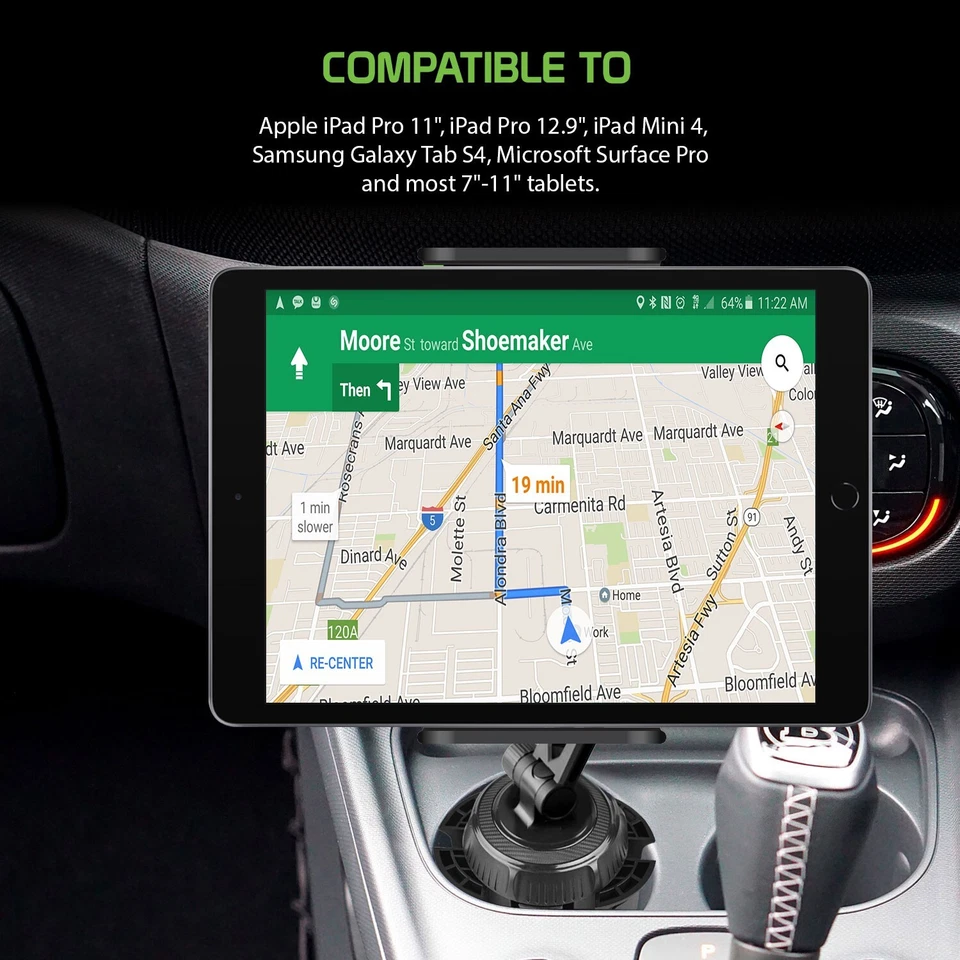 Car Cup Holder Phone Mount Compatible with iPhones, iPad, mini, Tablet, Android - Image 3 of 4