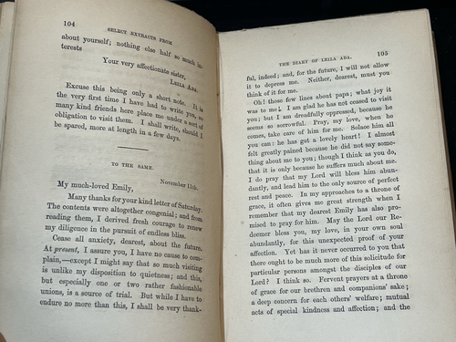 1854 Select Extracts From The Diary, Correspondence, &c., Of Leila Ada 1st (5C - Picture 7 of 7