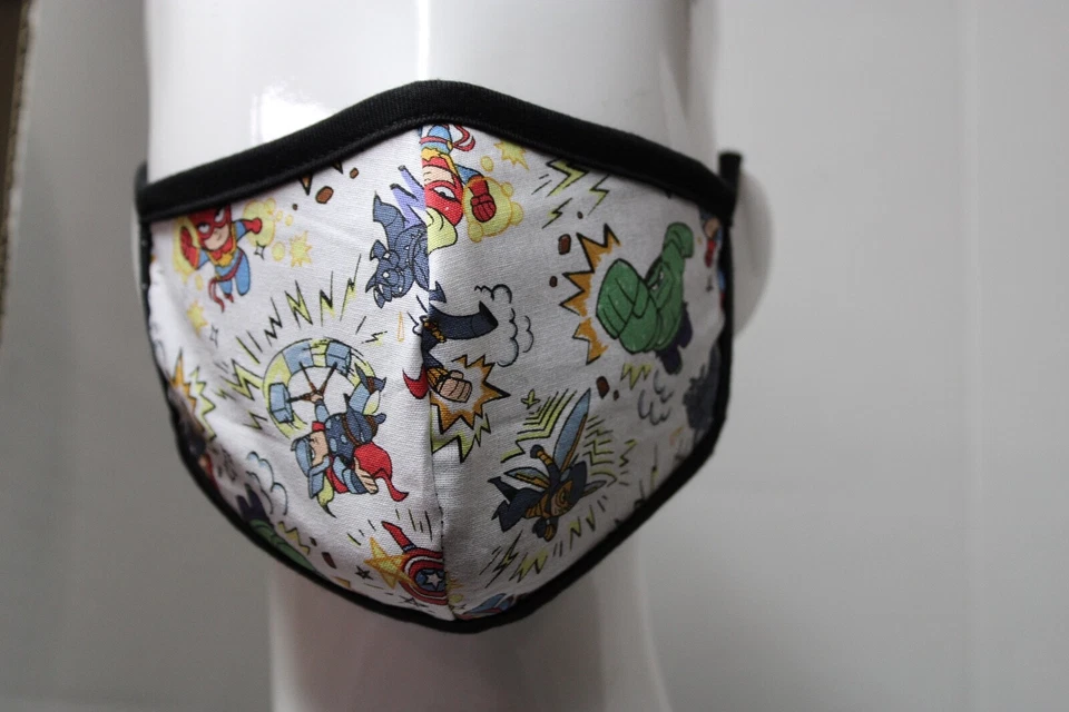 6 FACE MASK KIDS COTTON FABRIC ( 4 TO 7 YEARS OLD ) WITH POCKET - Image 4 of 4