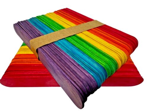 Large JUMBO Size PLAIN / COLOURED Wooden LOLLY Pop Craft QUALITY Sticks 15CM - Picture 6 of 12