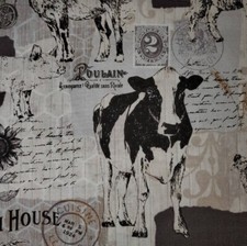Farmhouse Cows Chickens Goats pigs Fabric Cotton FQ HY BTY Farm house