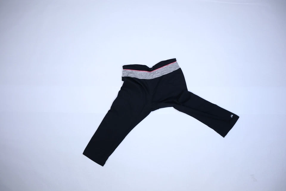 Lukka Womens Black Striped Waist Activewear Athletic Cropped Capri Leggings S - Image 3 of 4