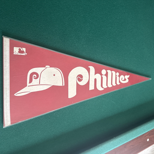 Vintage Philadelphia Phillies 1960-1970 MLB Baseball Team Pennant Flag Full Size