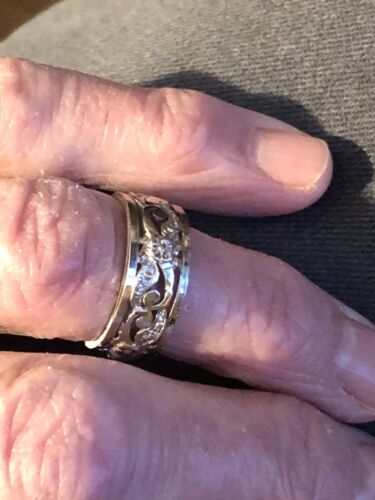 14k White Gold Vintage Woman’s Wedding Band,SIZE 8 - Picture 3 of 7