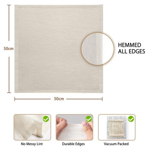 NEW 3PCS Grade 100 Cheesecloth 50x50cm Unbleached – FAST SHIPPING - Picture 6 of 7