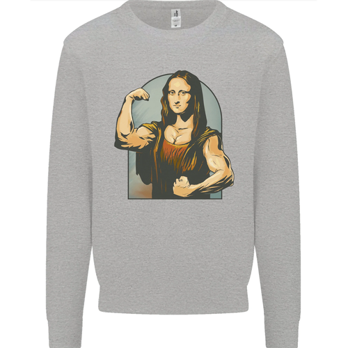 Mona Lifter Funny Gym Bodybuilding Workout Kids Sweatshirt Jumper - Picture 30 of 87