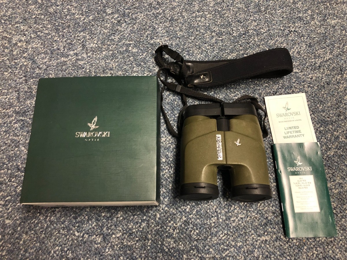 Swarovski SLC 10x42 WB Habicht Binoculars Green Box - Very Good
