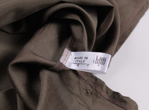 La Perla Mare Khaki Oversized Flared Midi Dress Size 48 - Picture 9 of 11
