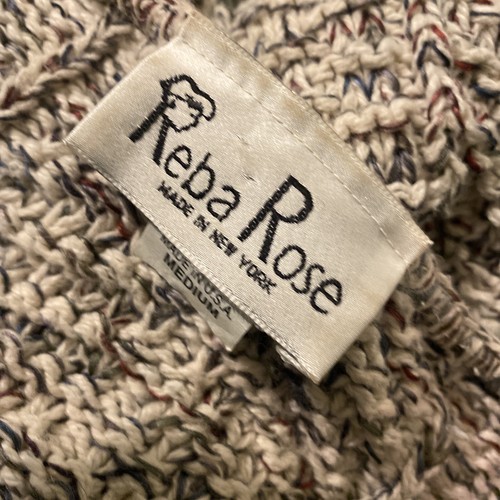 Vintage Reba Rose 100% Cotton Knitted Sweater Women’s Medium Made In USA - Picture 8 of 12