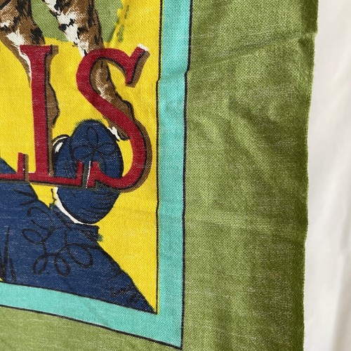 1970's Mid-Century CIRCUS FABRIC UnBranded CLOWNS Tigers ELEPHANTS ~ 6yds - Picture 7 of 17
