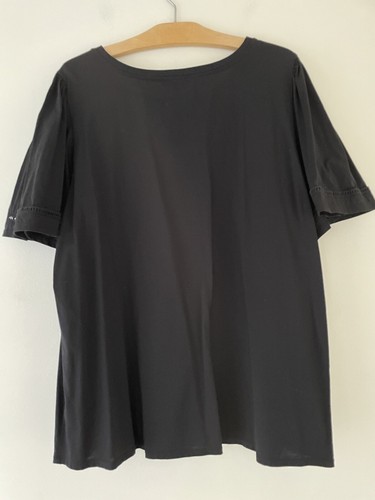 Target Curve X 2 Black T-shirts Sz 16+ Flutter Sleeves Cotton - Picture 6 of 15