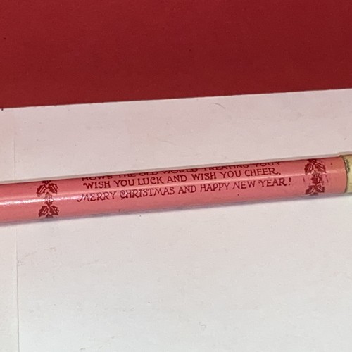 NOS alter früher Bleistift Frohe Weihnachten Fischer Auto Ford Händler Mondovi WI Wis - Bild 5 von 8