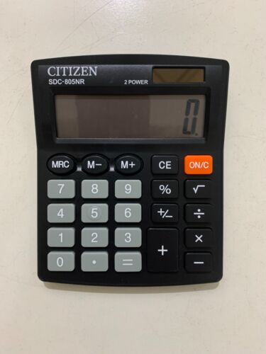 Citizen Calculator SDC-805NR Solar Powered 8 Digit Mini Desktop Large Display - Picture 6 of 6