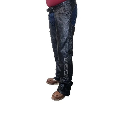 Harley-Davidson Chaps Embroidered Men's Leather Motorcycle Lg ~ Read Description - Foto 11 di 12