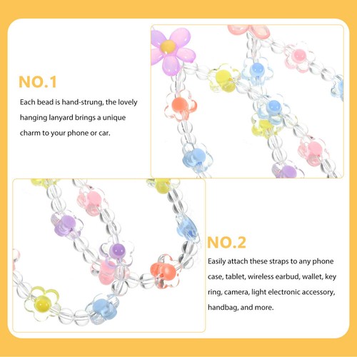 2 Pcs Beaded Phone Chain Cute Accessories Wristlet Strap Decoration - Zdjęcie 7 z 12