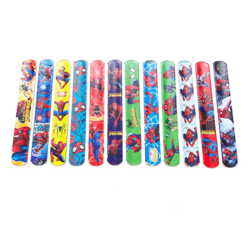 24PCS Spiderman Slap Band Snap Bracelet Party Bag Favour Stocking Filler Loot - Picture 8 of 10
