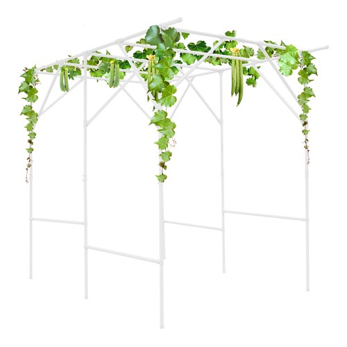 6.56' Metal Garden Arbor Arch Trellis for Climbing Plants Vines Ceremony USA - Picture 18 of 19