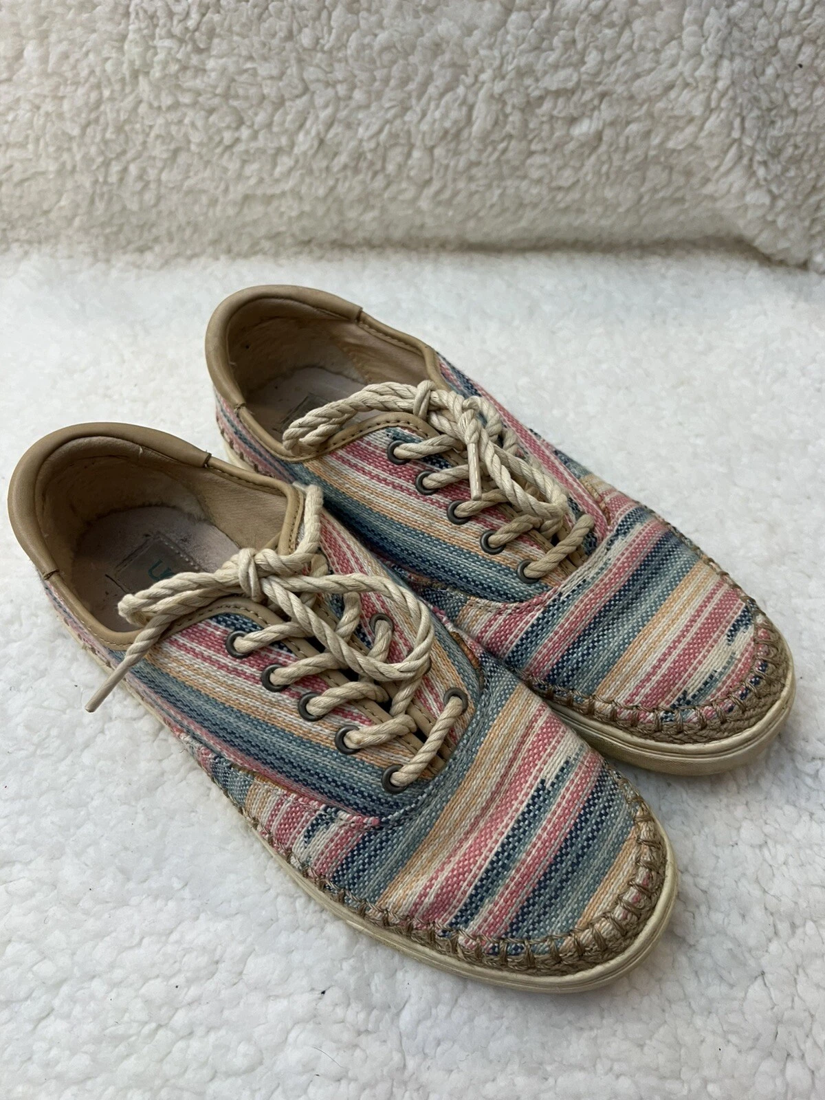 Sneakers UGG Eyan donna espadrillas cotone taglia 9 preppy spiaggia