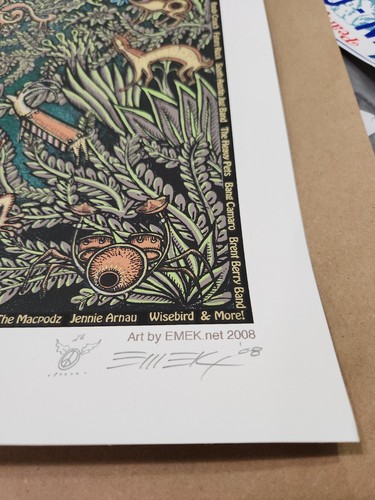 EMEK Signed Silkscreen Print Wakarusa Lawrence, KS Festival Concert Beautiful! - Picture 3 of 6