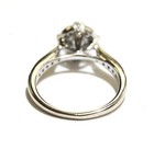 14k white gold .52ct round diamond fancy halo engagement ring 4.2g estate  7.5 — photo 8