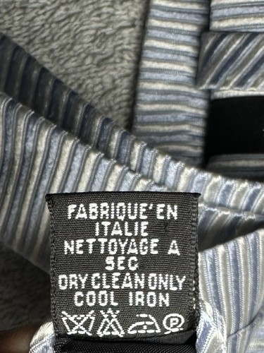 BOSS HUGO BOSS Neckwear Men’s Silk Tie Blue Horizontal Stripe Formal 3.5” in - Picture 16 of 16