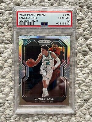 2020 PRIZM SILVER LAMELO BALL PSA 10 GEM MINT ROOKIE RC 2020 PRIZM SILVER LAMELO BALL PSA 10 GEM MINT ROOKIE RC