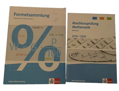 Mathematik Abschlussprüfungen Realschule Übung echte Prûfungen + Formelsammlung - Bild 1 von 4