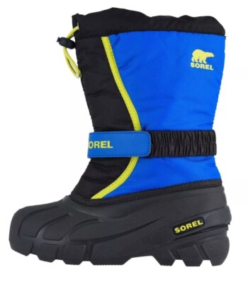 靴 SOREL SOREL Z52108 Kids Blue Nylon Flurry Waterproof Insulated