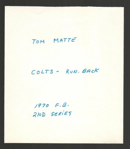 Topps Original Negative Tom Matte 1970 #142 Topps Vault 1 of 1 - Picture 4 of 4