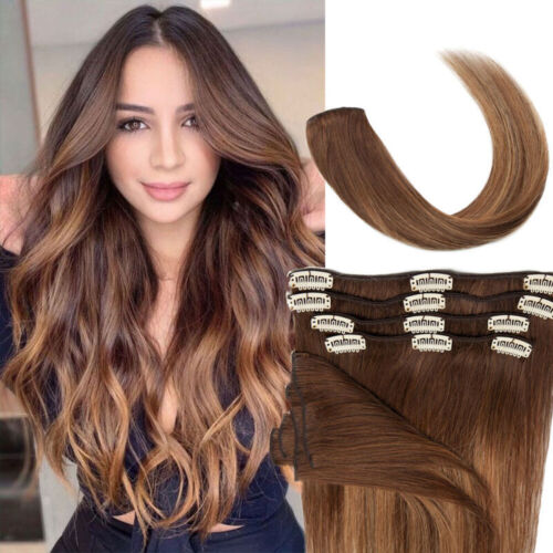 Auflösung 100% Echthaar Extensions Clip in Echt Remy Echthaar Vollkopf - Bild 35 von 38