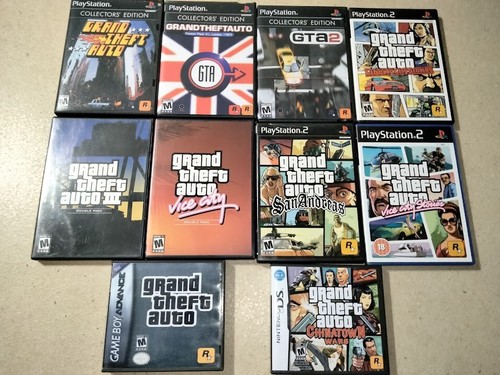 Grand Theft Auto 10 Game Lot Playstation 1, PS2 Nintendo DS GBA Advance RARE