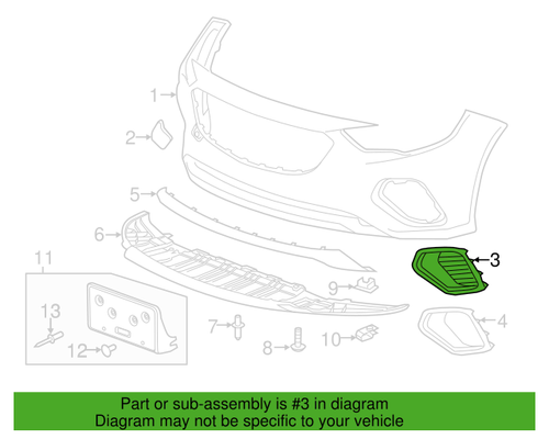 Conjunto de cubierta de parachoques 2x luz antiniebla derecha derecha apta para Buick Regal Sportback GS 2018-2020 - Imagen 8 de 24