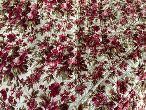 Antique French Quilt Boutis Floral Double Sided 19th Century 93" x 98" - Picture 13 of 24