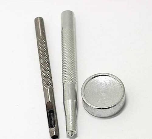 Die Punch Tool Set 10/12/15/17mm Rivets/Popper Snap Fasteners Press Studs Button - Picture 7 of 8