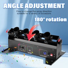 4 Head Confetti Cannon Launcher Machine DMX Remote Control Gender Reveal US