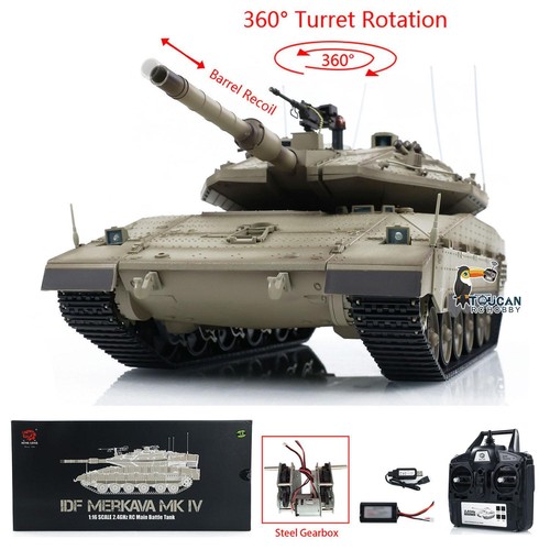 1/16 7.0 Henglong Metal Driving Gearbox BB IR 360 RC Tank 3958 IDF Merkava MK IV - Picture 6 of 24