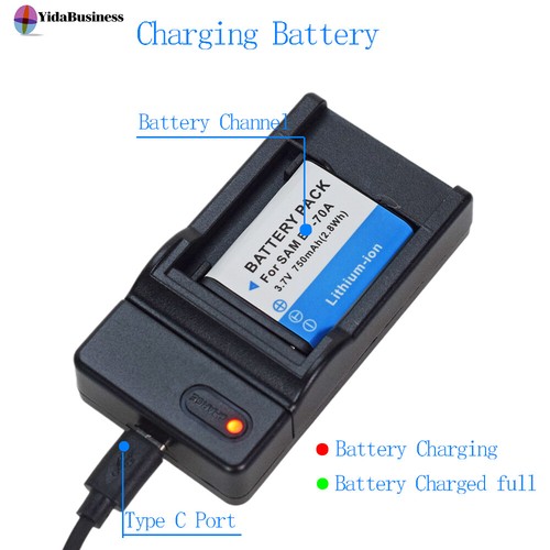 USB BP-70A Battery Charger for Samsung ST60 ST61 ST65 ST66 ST67 ST70 ST71 ST700 - Picture 6 of 8