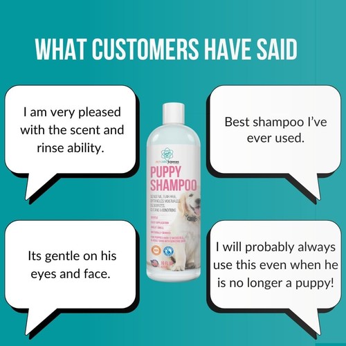 16 fl oz Tearless Puppy Shampoo - Coconut Oil & Oatmeal for Sensitive Skin - Picture 8 of 11