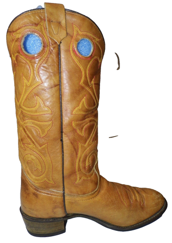 Texas Boot Co Mens Brown Embrodied Country/Western Boot 26368 USA Made Size 9M - Picture 16 of 24