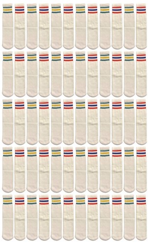 Yacht & Smith Kid's Cotton Tube Socks, Wholesale Bulk Pack Referee Style - Picture 6 of 58