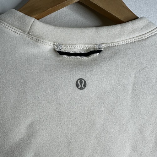 Lululemon Keep It Cozy Sweatshirt Womens S/M Off White Ivory Fleece Soft Comfort - Picture 7 of 10