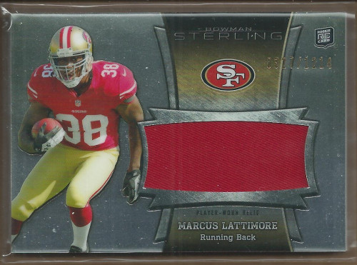 2013 Bowman Sterling Relics #BSJRRML Marcus Lattimore Jersey /1214 FB