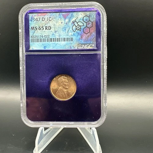 1947-D 1C Lincoln Wheat Cent - NGC MS65RD - Brilliant Uncirculated