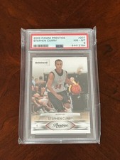 2009 Panini Prestige 207 Stephen Curry PSA 8 Rookie Card RC. rookie card picture