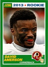 David Amerson 2013 Score #348 Rookie Washington Redskins