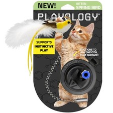 Cat Toy Suction Cup Spring Bird  Interactive Toy with Lifelike Feather Bird ...