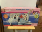 VINTAGE 1999 MATTEL BARBIE DOLL BLUE JUMBO JET AIRPLANE - NEW IN BOX