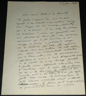 RENE CHAR TRES BELLE LETTRE A ROLLAND DE RENEVILLE SUR L'ESPRIT DES MATINAUX